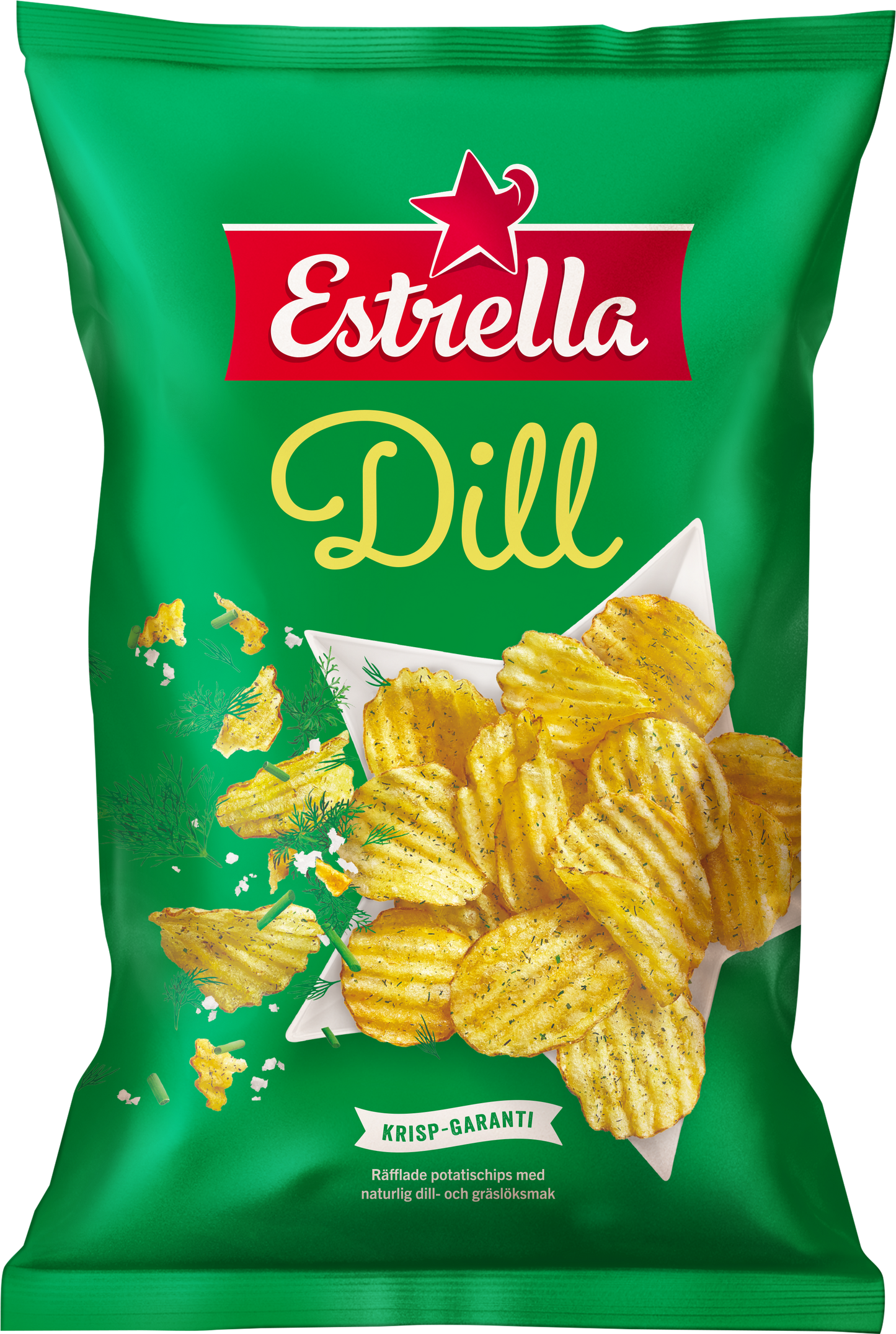 Schwedische Kartoffelchips Dill – Estrella | 21×175g Karton
