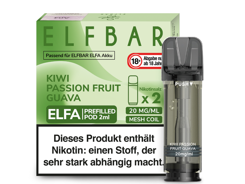 Elfbar Elfa Pod Kiwi Passion Fruit Guava 20mg