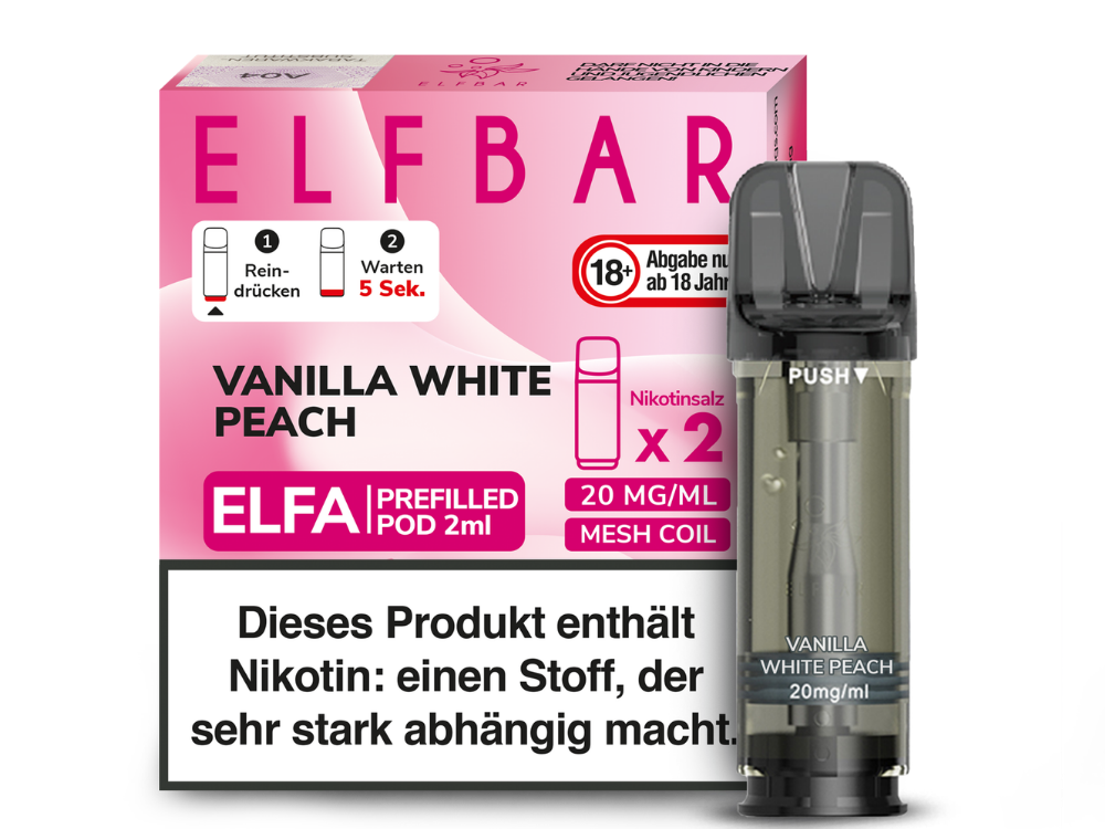 Elfbar Elfa Pod Vanilla White Peach 20mg