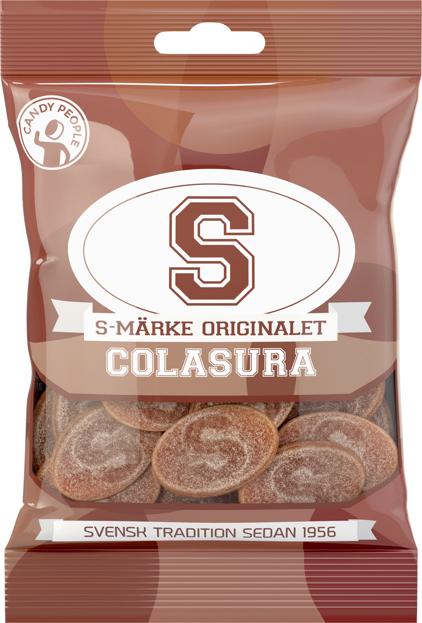 Schwedische Saure Cola-Fruchtgummis – Candy People S-märke | 18×80g Karton