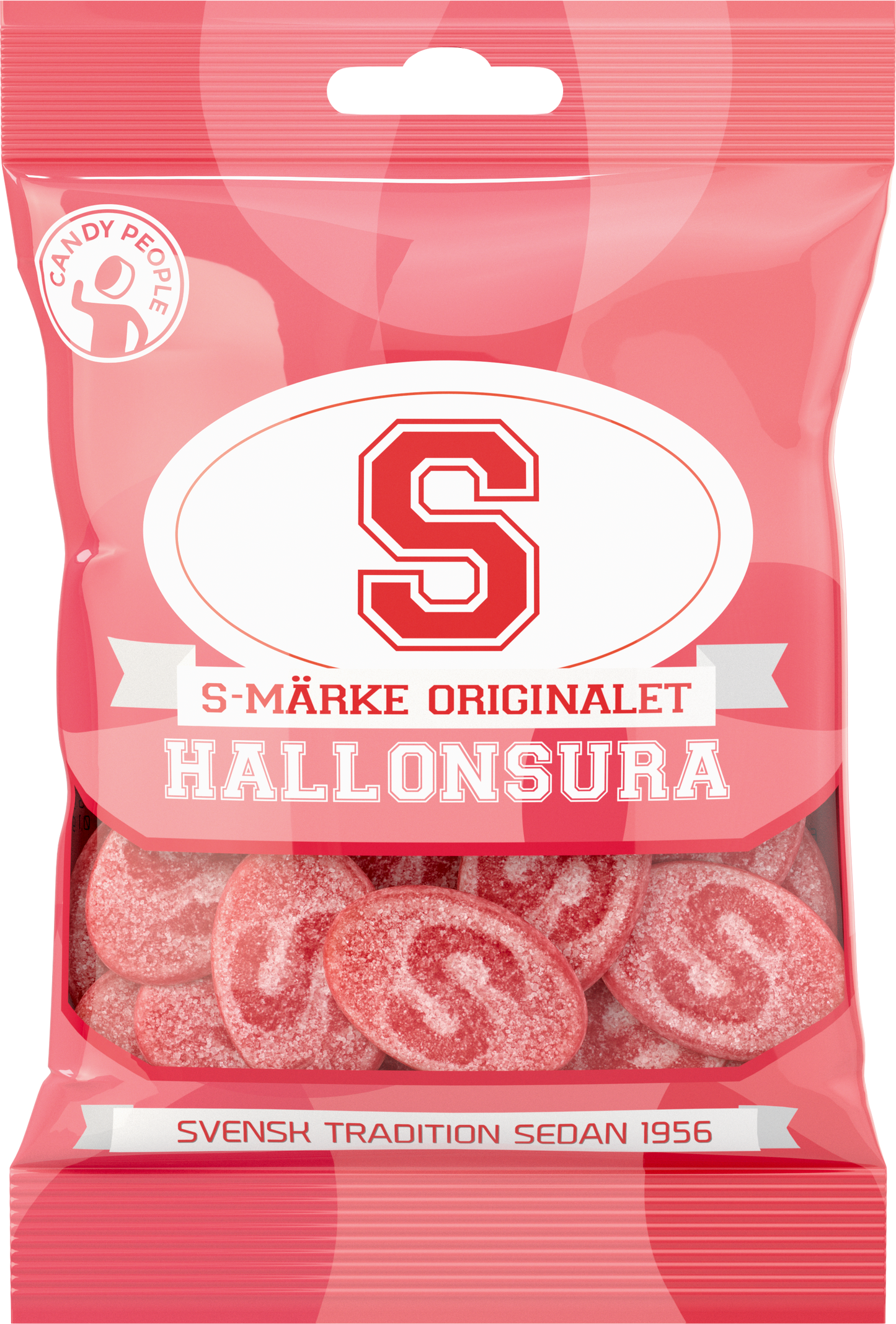 Schwedische Saure Himbeer-Fruchtgummis – Candy People S-märke | 18×80g Karton