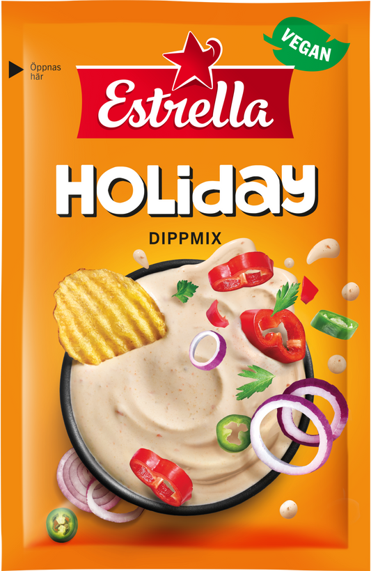 Schwedischer Dipmix Holiday – Estrella | 18×26g Karton