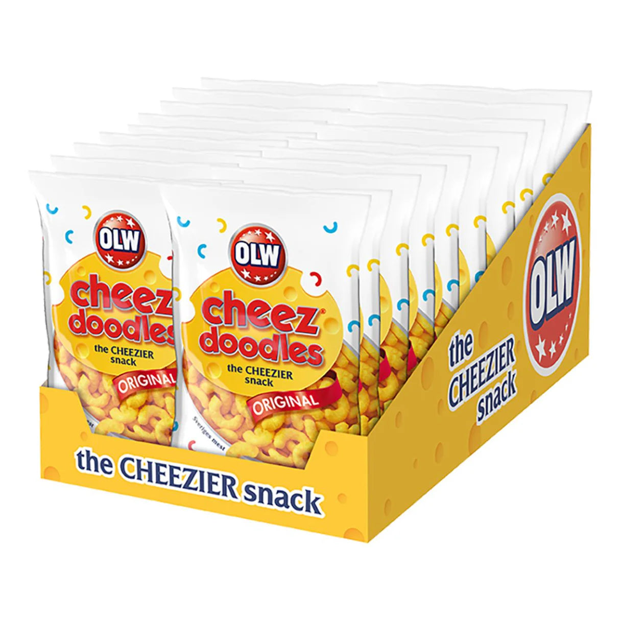 Schwedische Käse-Snacks Cheez Doodles – OLW | 20×35g Karton
