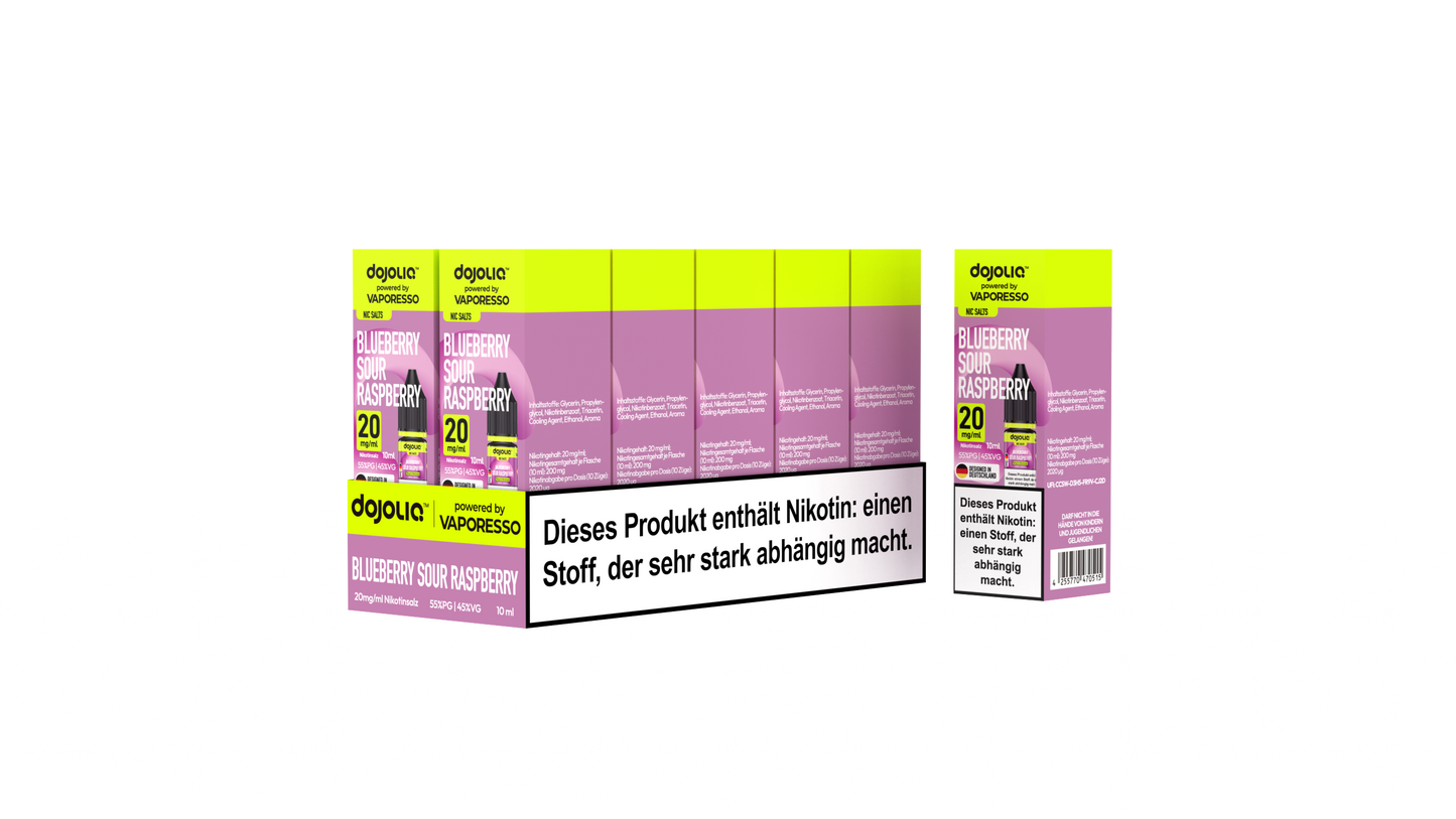 Dojoliq Blueberry Sour Raspberry 20mg 10er Pack