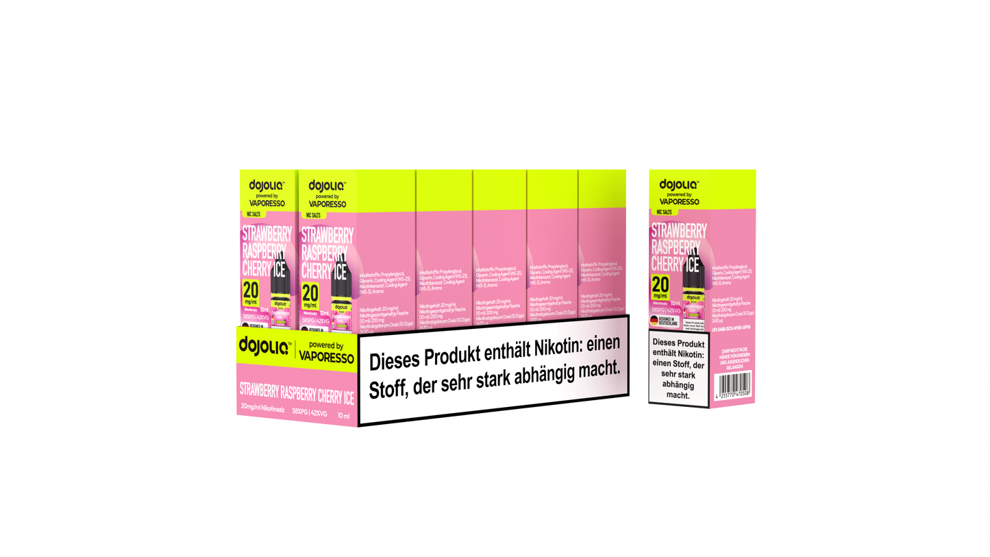 Dojoliq Strawberry Raspberry Cherry Ice 20mg 10er Pack