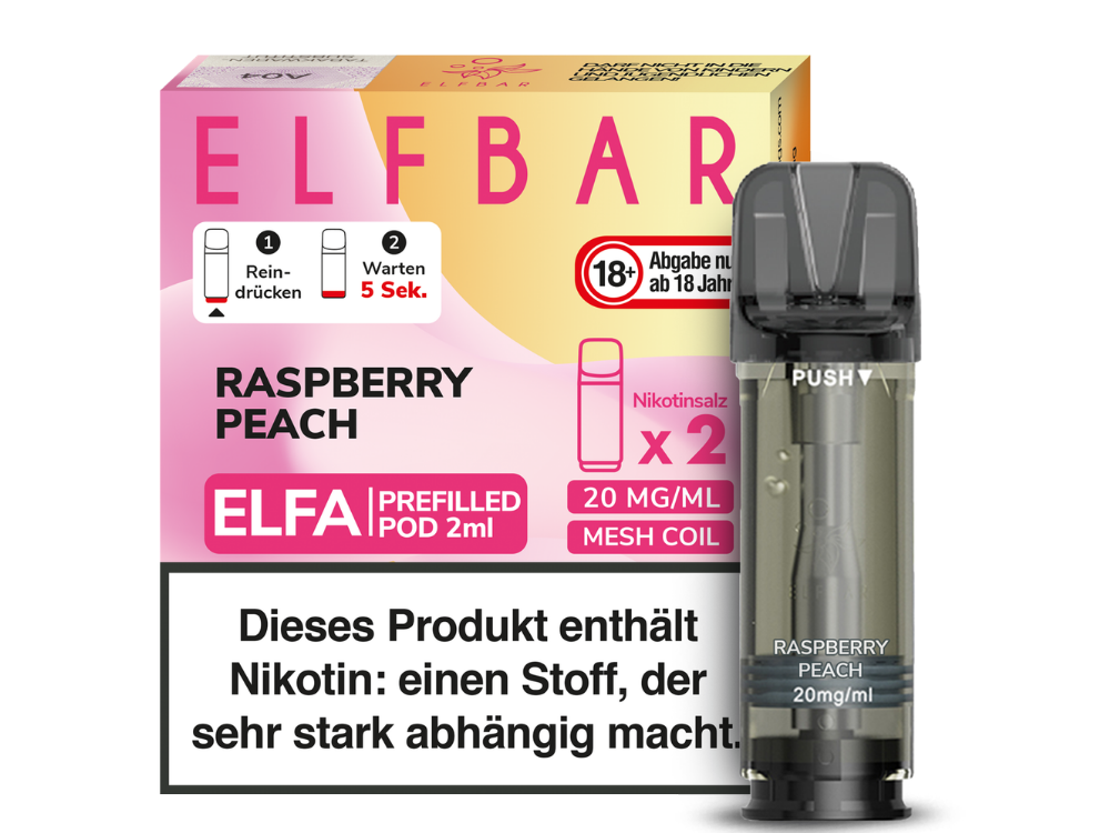 Elfbar Elfa Pod Raspberry Peach 20mg