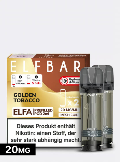Elfbar Elfa Pod Golden Tobacco 20mg/ml